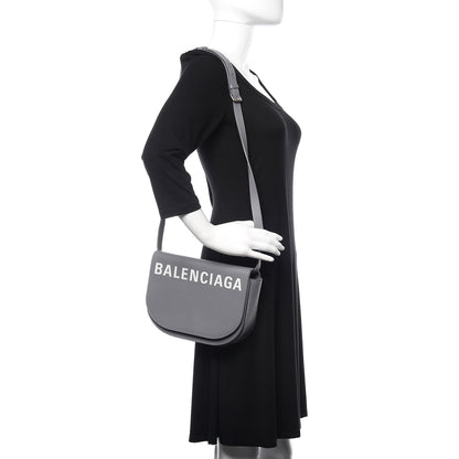 Balenciaga Signature Grained Calfskin Logo S Ville Day Bag Gris Perle Fonce White 2 of 11