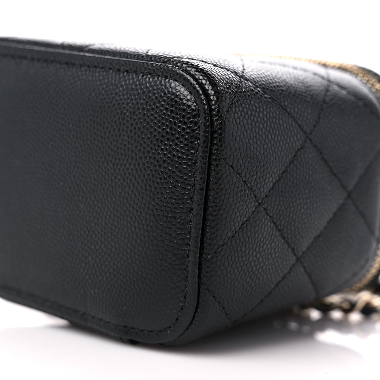 Chanel Caviar Quilted Mini Vanity Case With Chain Black 9 of 10