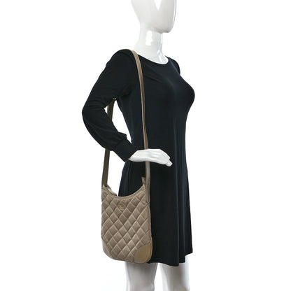 Burberry Patent Nylon Quilted Hoxton Bag Beige 2 of 9