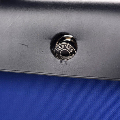 Hermes Toile Vache Hunter Herbag Zip 31 PM Bleu Electrique Bleu Indigo 16 of 18