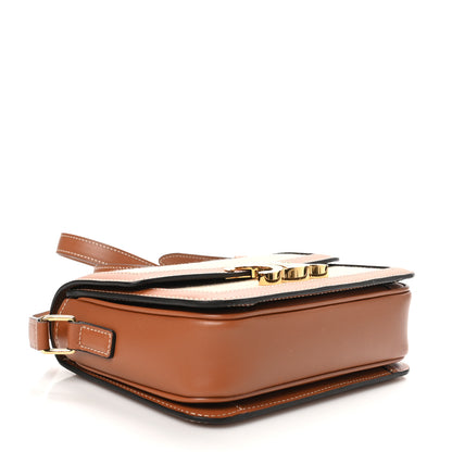 Celine Textile Calfskin Classique Triomphe Bag Natural Tan 4 of 9