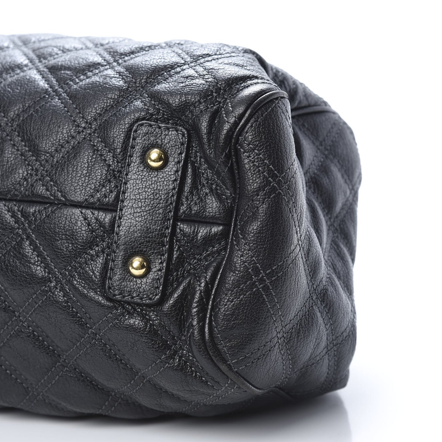 Calfskin Quilted Stam Black