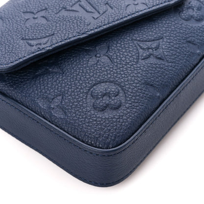 Louis Vuitton Empreinte Pochette Felicie Chain Wallet Navy 13 of 14