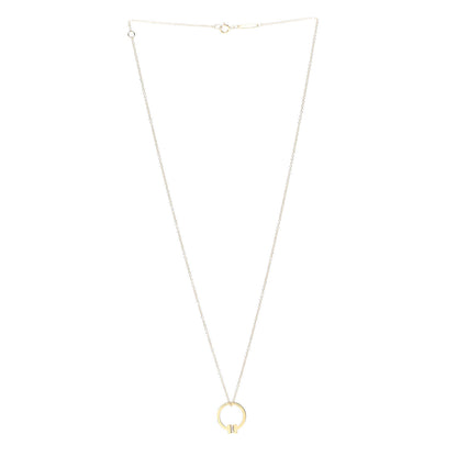 Tiffany 18K Yellow Gold Diamond T Pendant Necklace 3 of 6
