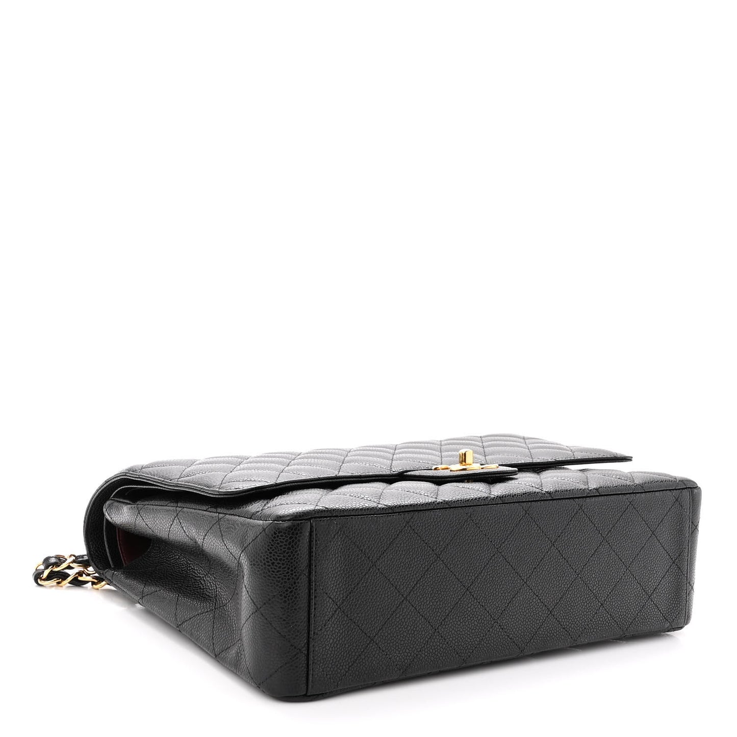 Caviar Quilted Maxi Double Flap Black