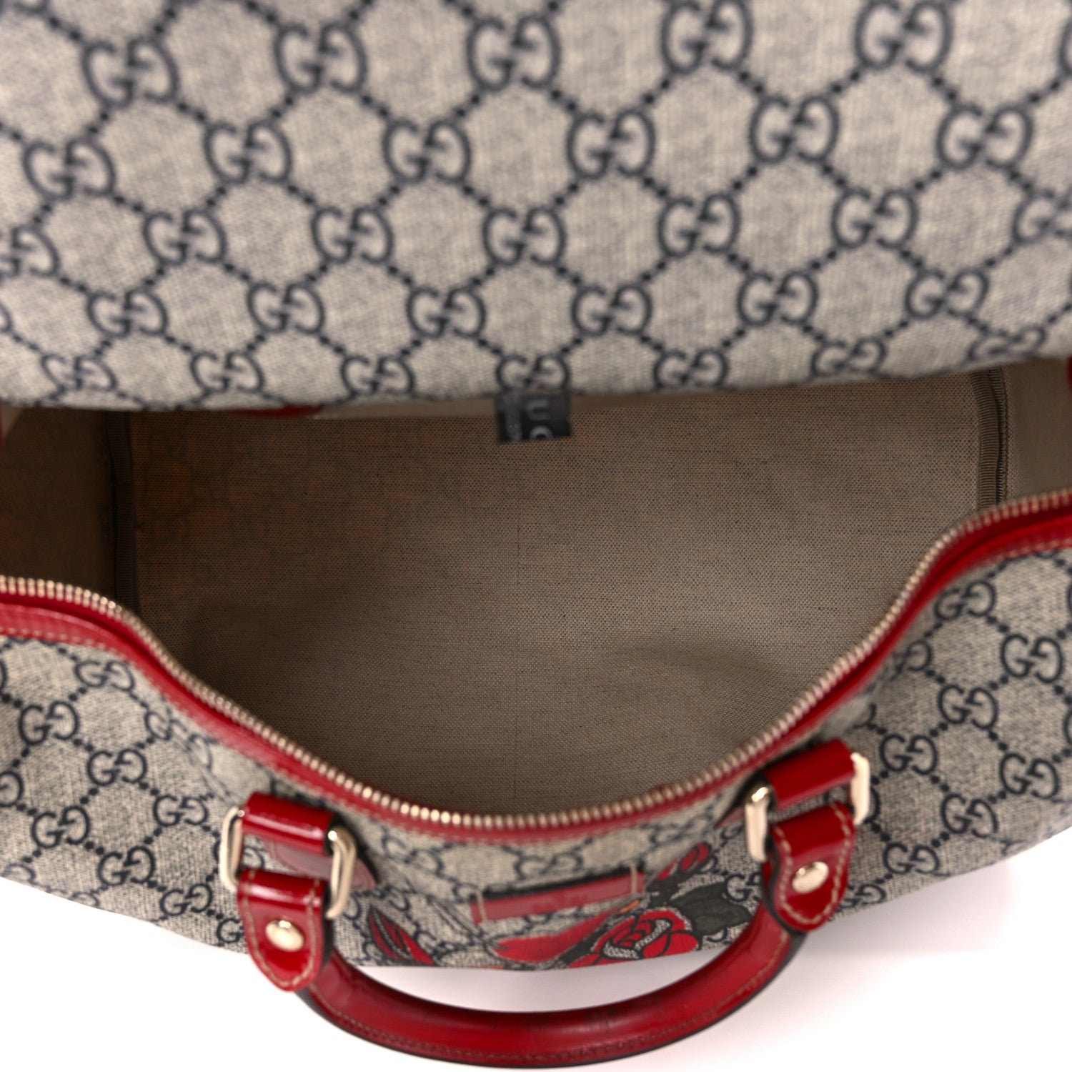 Gucci GG Plus Monogram Tattoo Heart Medium Joy Boston Red 5 of 11