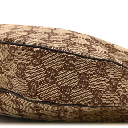 Gucci Monogram Medium Half Moon Hobo Dark Brown 10 of 11