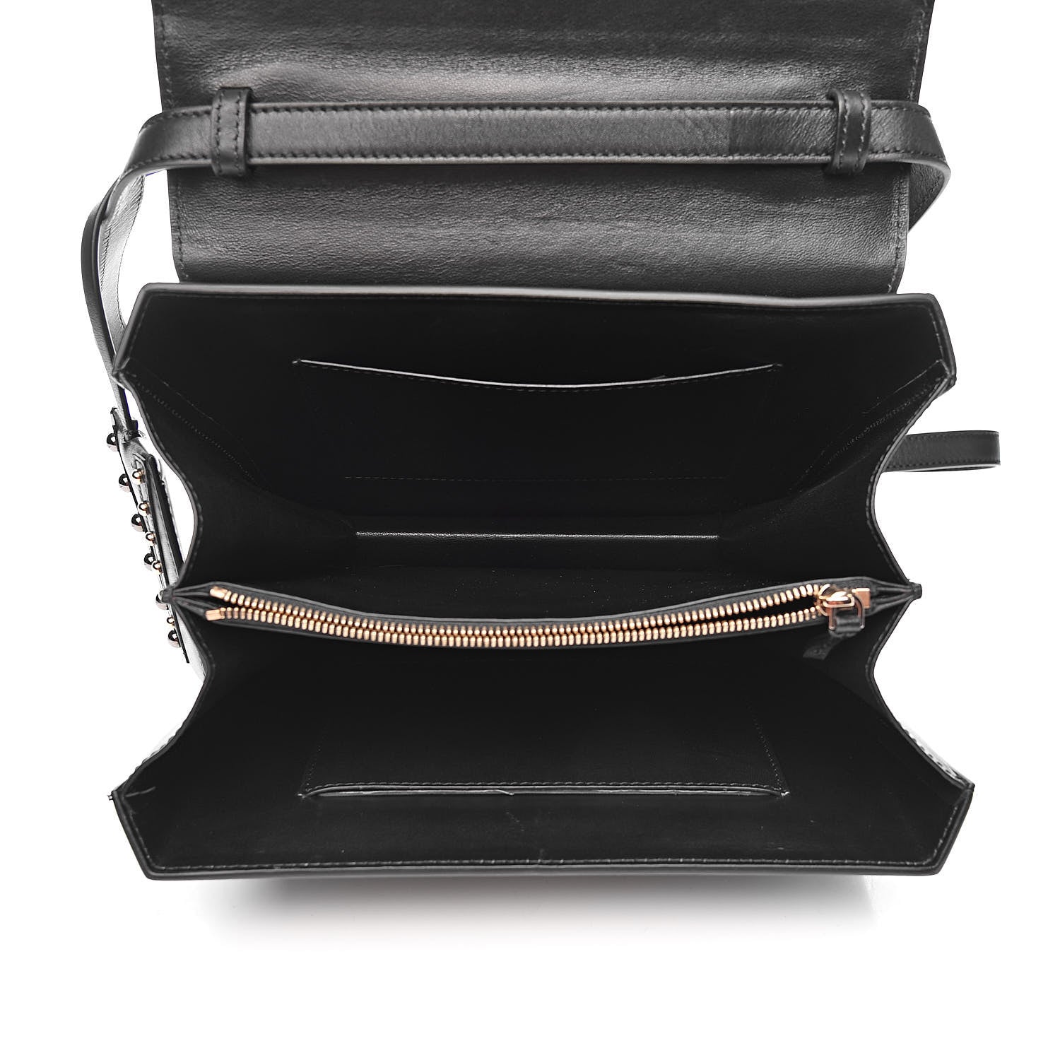 Versace Nappa Studded Medium DV ONE Satchel Black 5 of 13