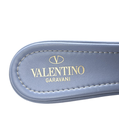 Valentino Garavani Nappa Quilted Roman Stud 65mm Slide Sandals 38 Azure 10 of 11