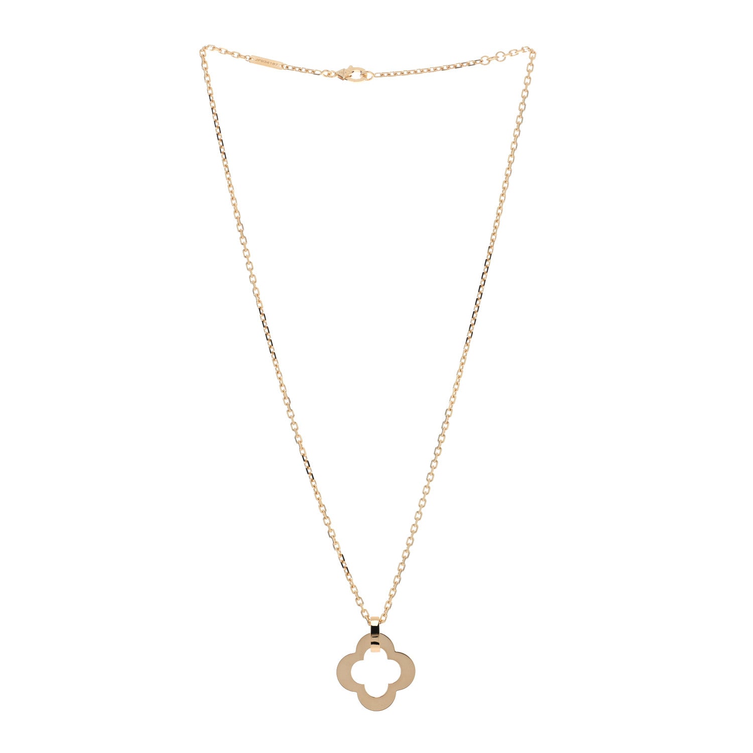 Van Cleef & Arpels 18K Yellow Gold Byzantine Alhambra Pendant Necklace 3 of 4