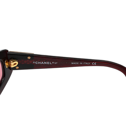 Chanel Acetate Rectangle Sunglasses 5014 Burgundy 6 of 9