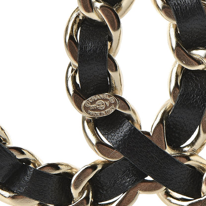 Chanel Lambskin Chain CC Brooch Black Gold 4 of 5