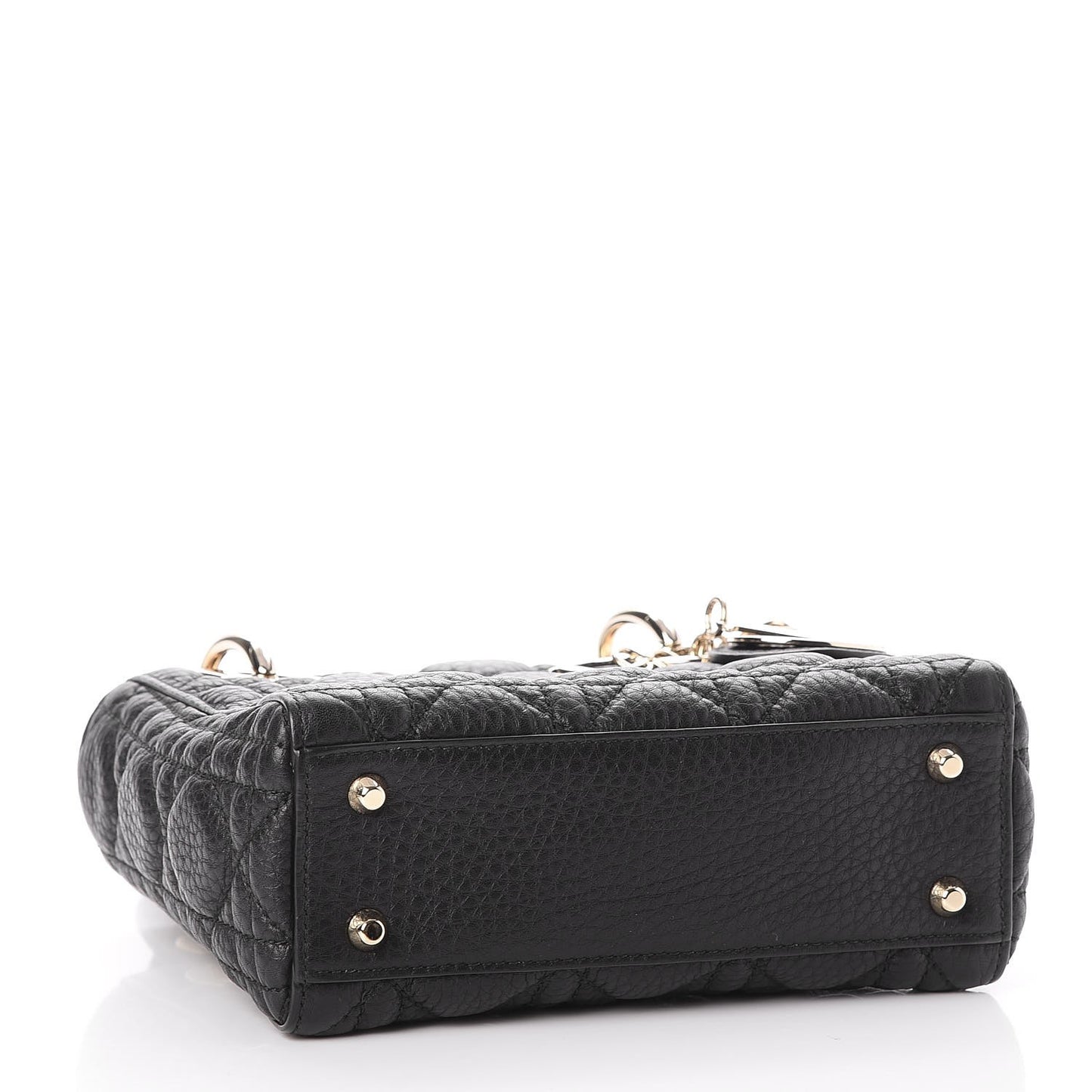 Calfskin Cannage Mini Lady Dior Black