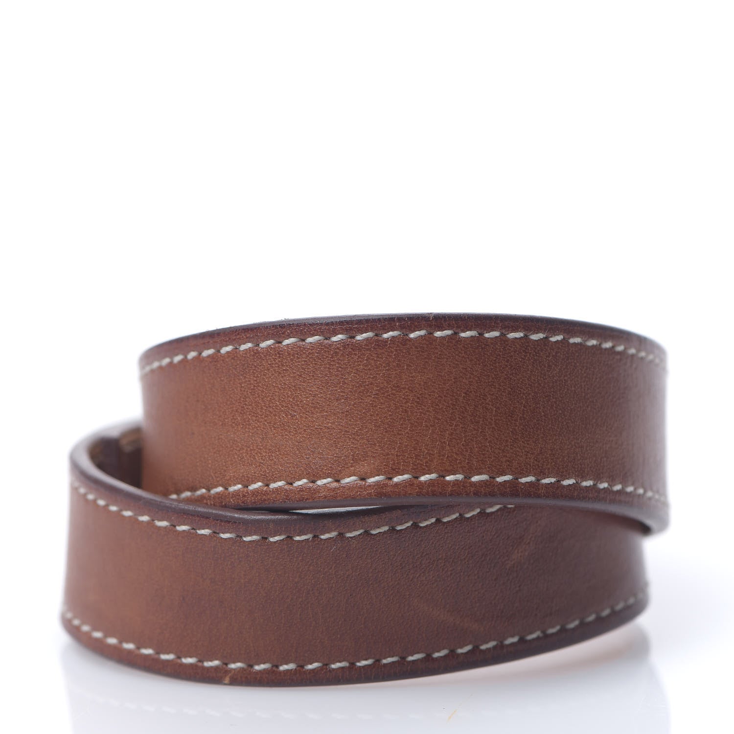 Hermes Barenia Curiosite Double Wrap Bracelet T2 Fauve 2 of 7