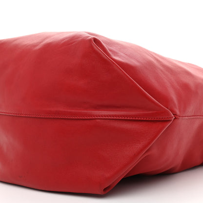 Saint Laurent Lambskin Teddy Drawstring Bag Eros Red 11 of 12