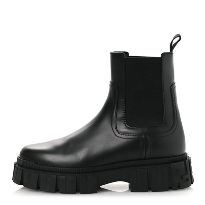 Fendi Calfskin Rubber Fendi Force Chelsea Boots 36 Black 1 of 11
