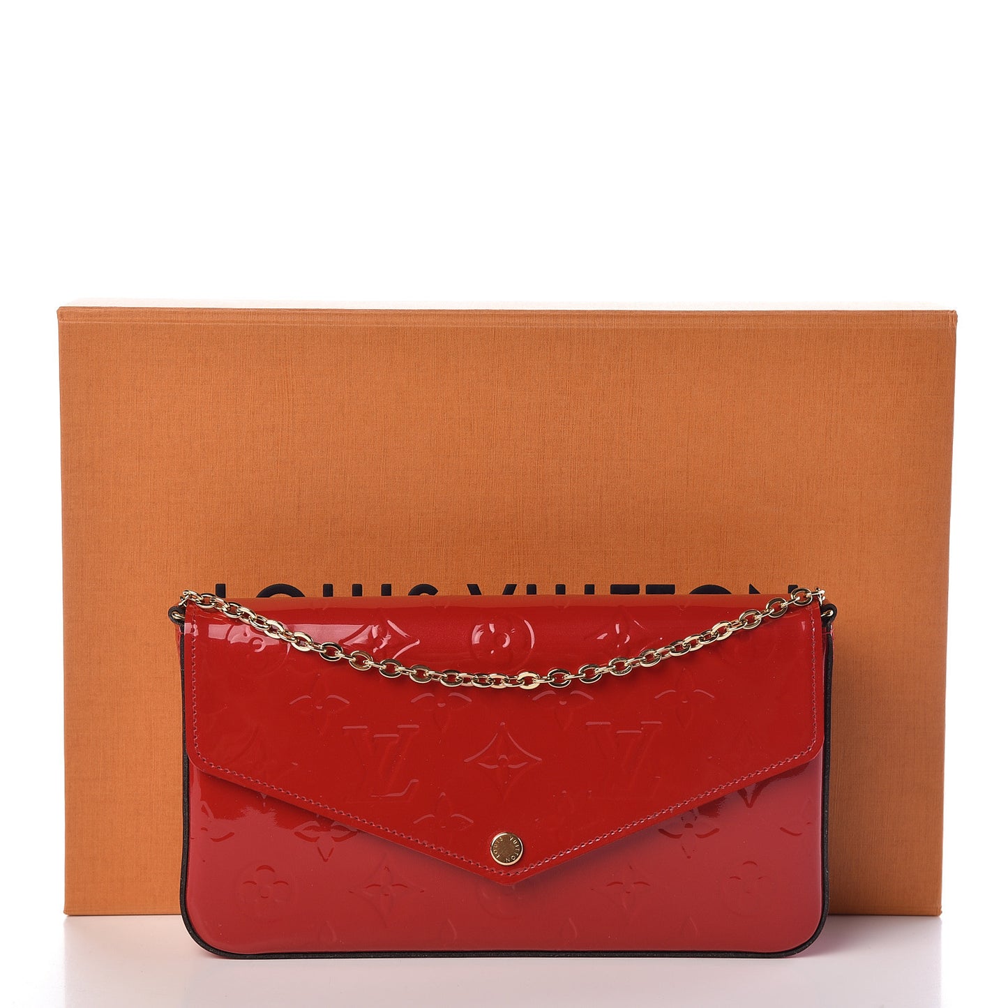 Vernis Felicie Pochette Chain Wallet Cherry