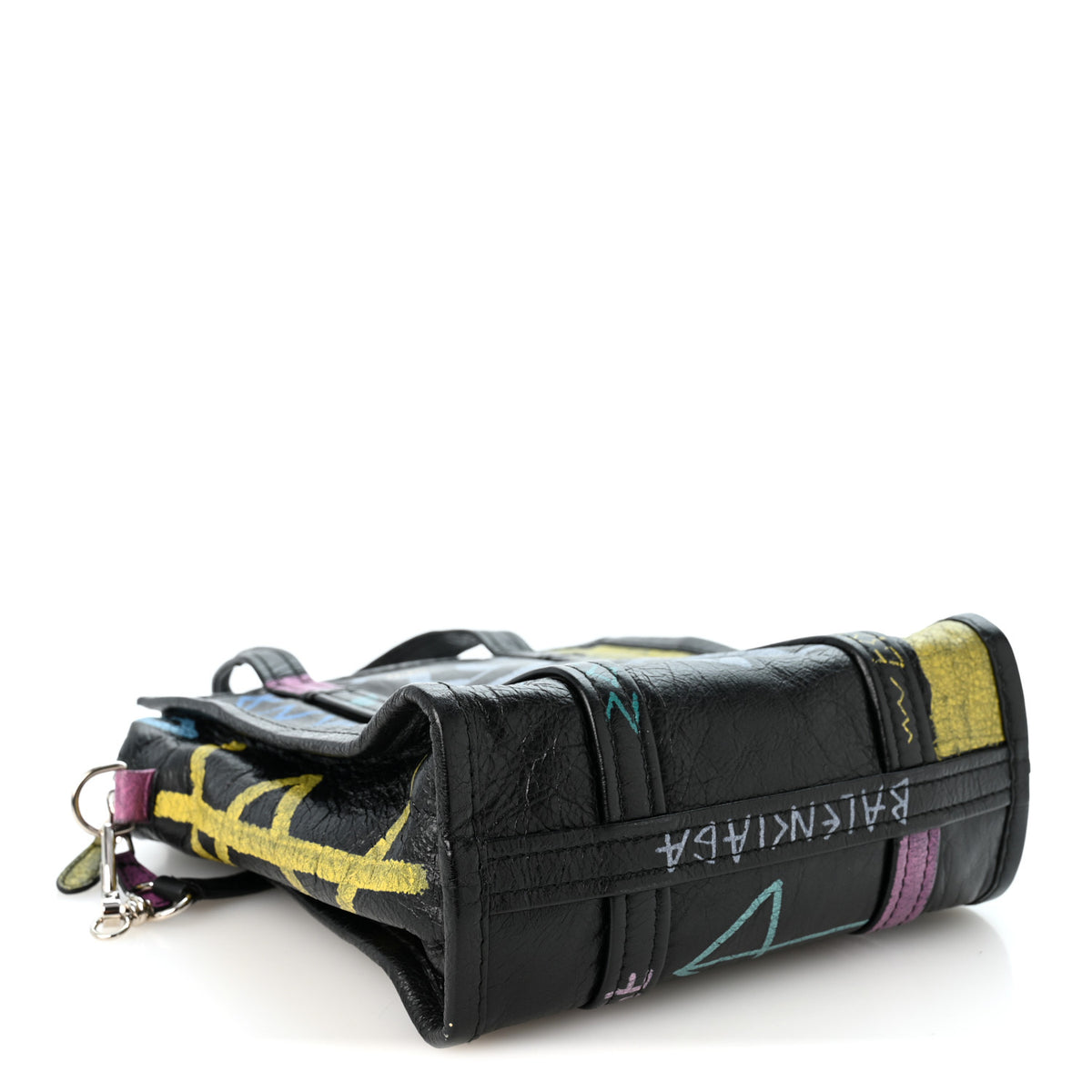 Balenciaga Agneau Arena Graffiti All Over XS Bazar Shopper Tote Black Multicolor 4 of 11