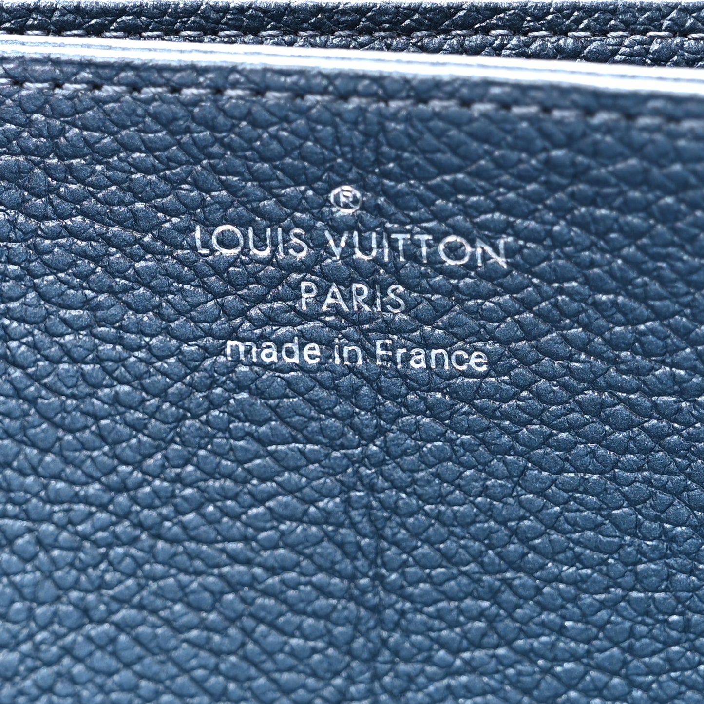 Metallic Empreinte Monogram Zippy Wallet Navy Nacre