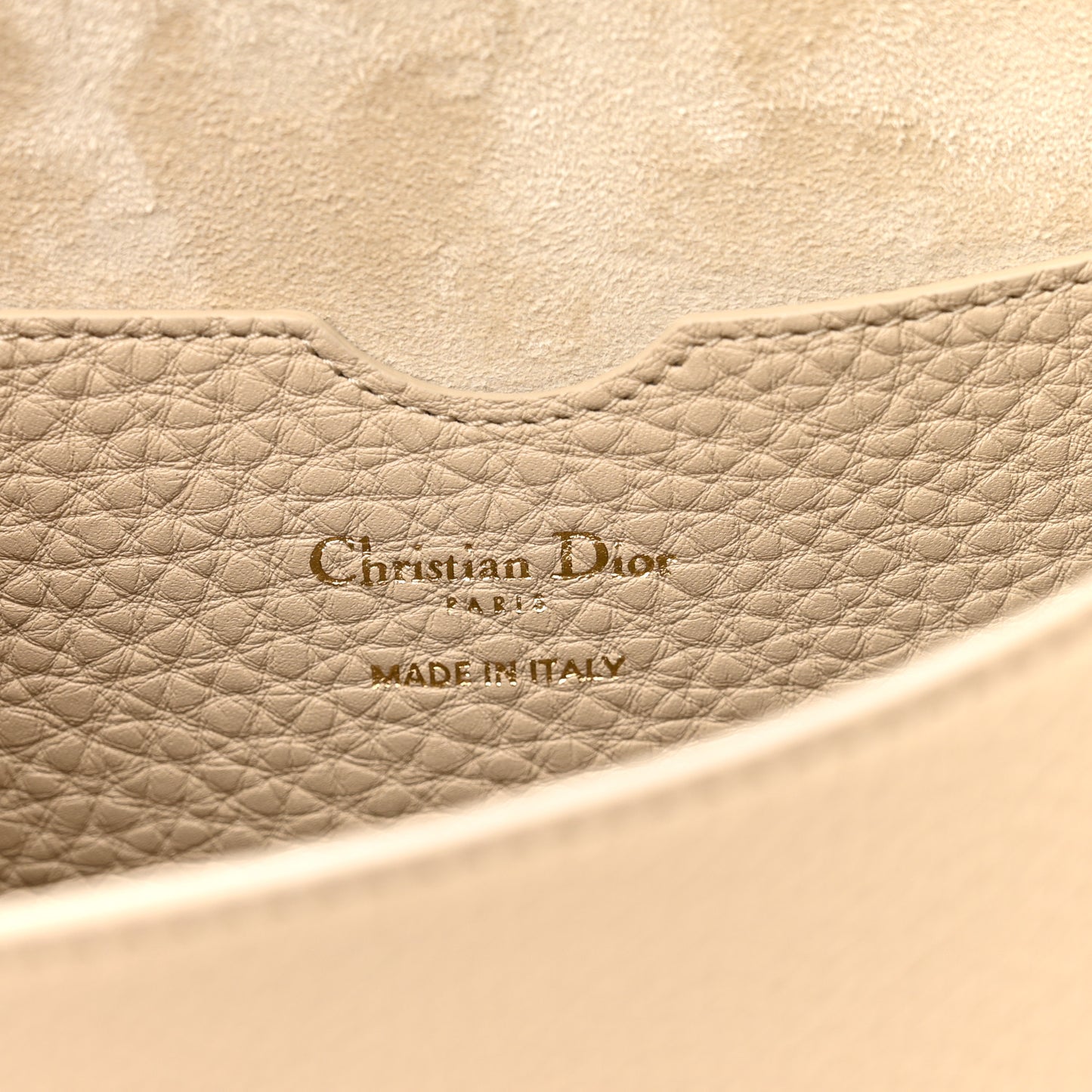 Grained Calfskin Large Bobby Flap Beige
