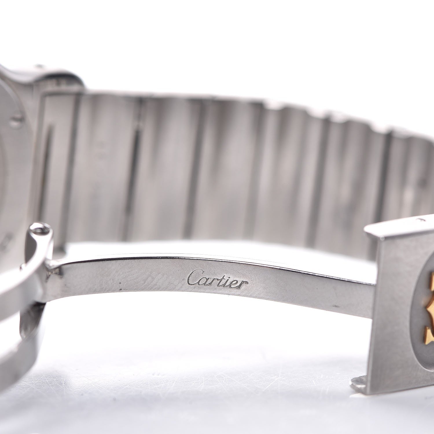 Cartier Stainless Steel 18K Yellow Gold 29mm Santos Octagon Quartz Watch 6 of 7