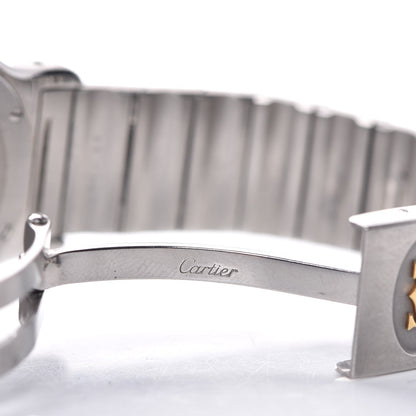 Cartier Stainless Steel 18K Yellow Gold 29mm Santos Octagon Quartz Watch 6 of 7