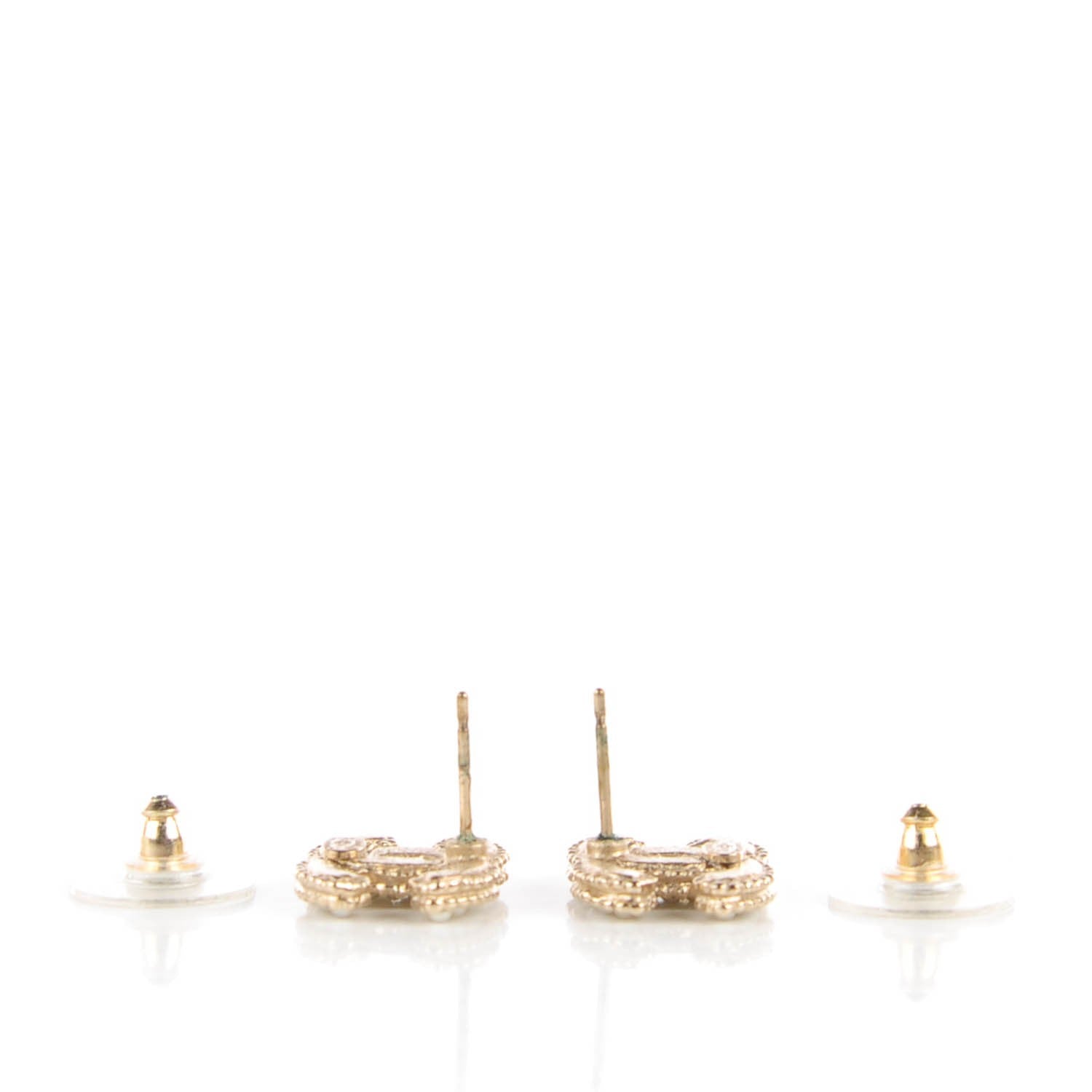 Chanel Pearl CC Earrings Gold 3 of 4