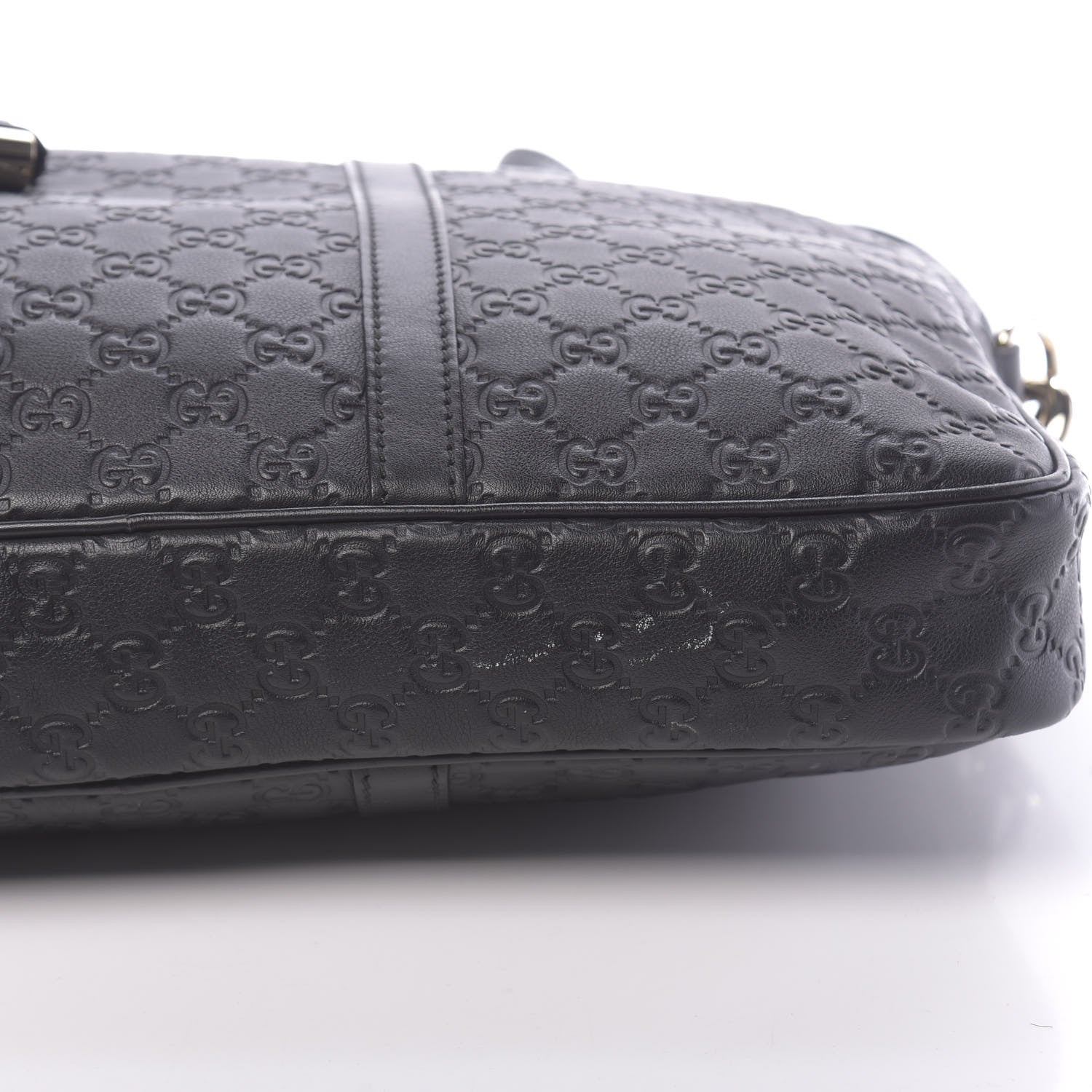 Gucci Guccissima Medium Briefcase Black 11 of 13