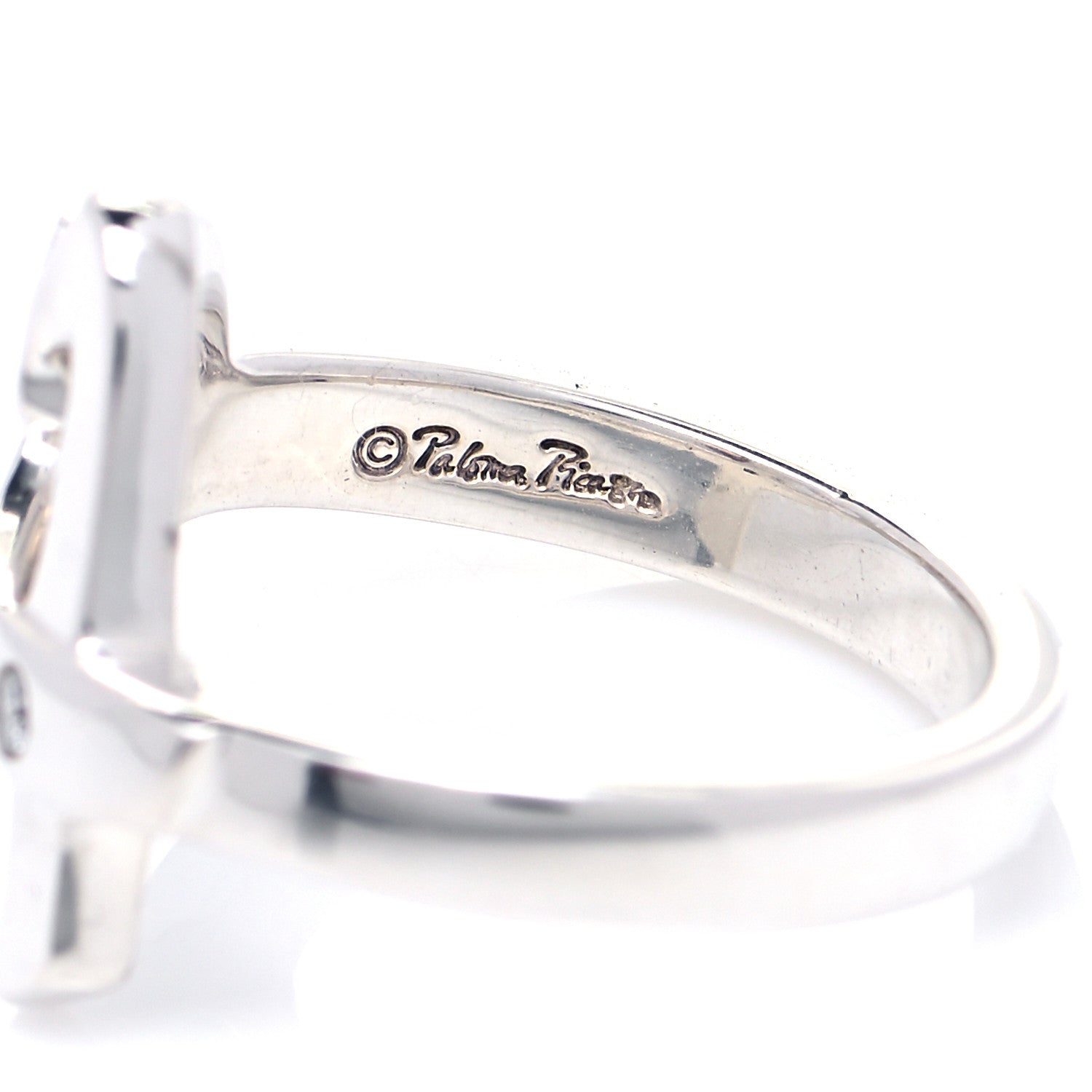 Tiffany Sterling Silver Paloma Picasso Diamond Loving Heart Ring 49 5 4 of 6
