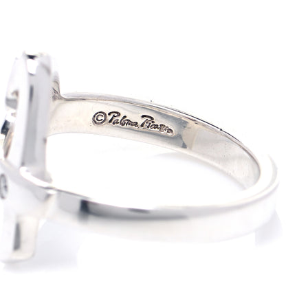 Tiffany Sterling Silver Paloma Picasso Diamond Loving Heart Ring 49 5 4 of 6