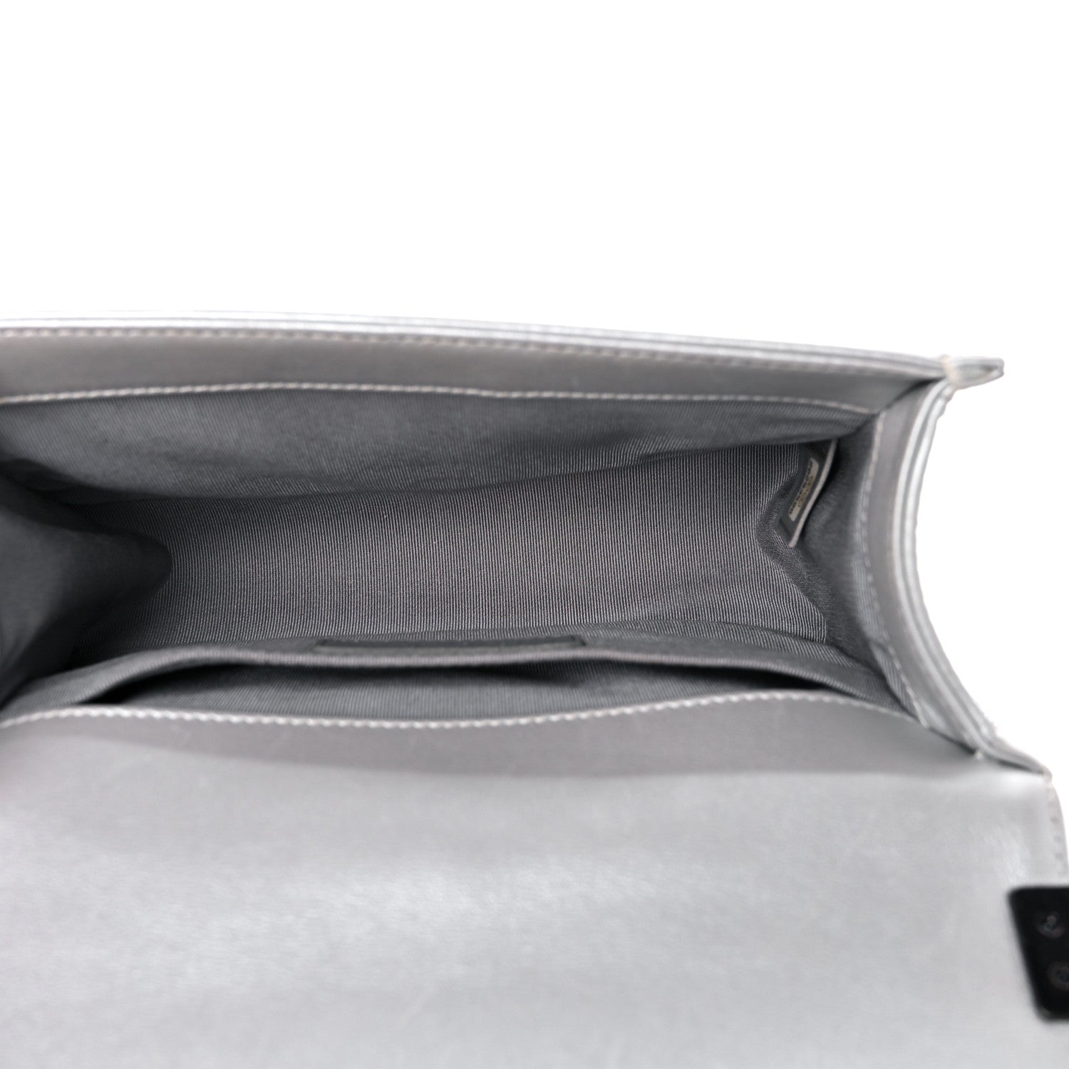 Chanel Metallic Calfskin Quilted Small Boy Flap Silver 5 of 17