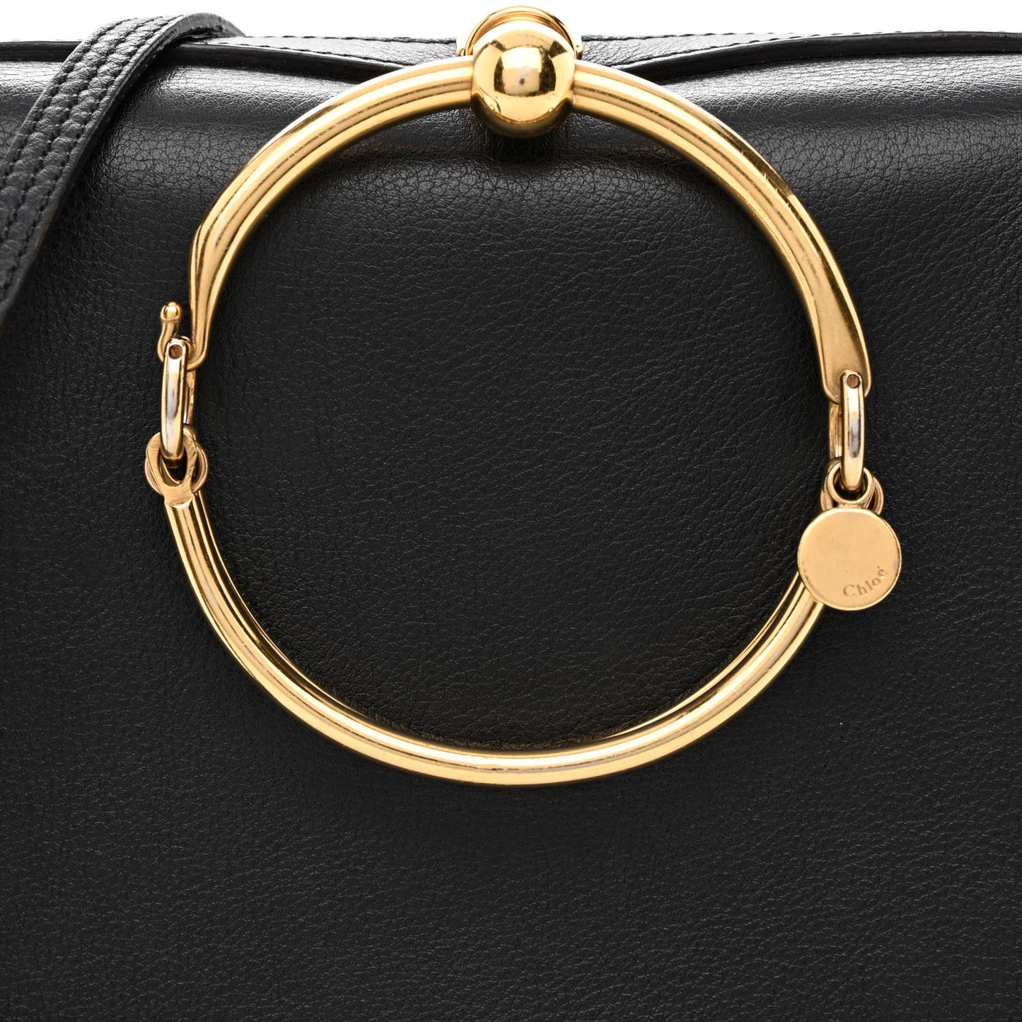 Calfskin Suede Medium Nile Bracelet Bag Black