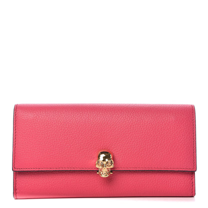 Alexander McQueen Calfskin Skull Continental Wallet Pink 1 of 9