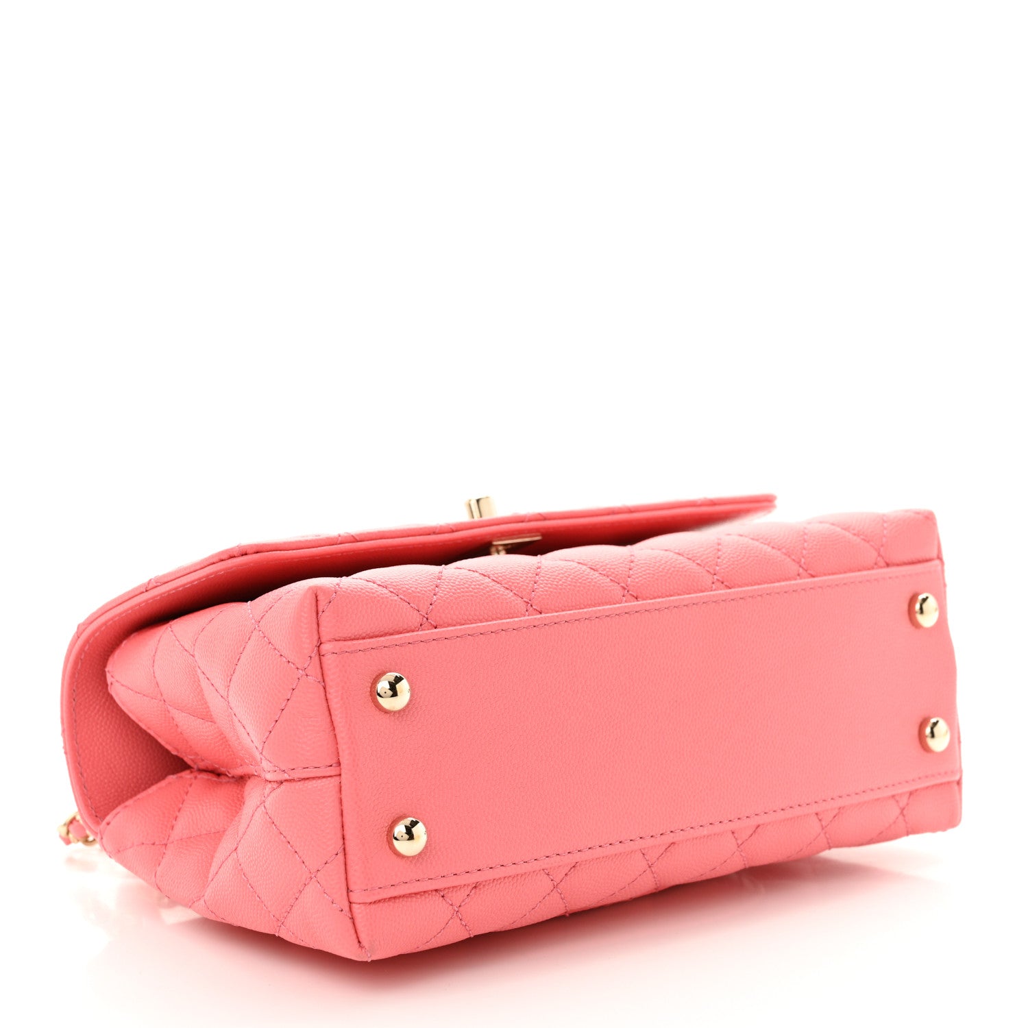 Chanel Caviar Quilted Mini Coco Handle Flap Pink 4 of 11