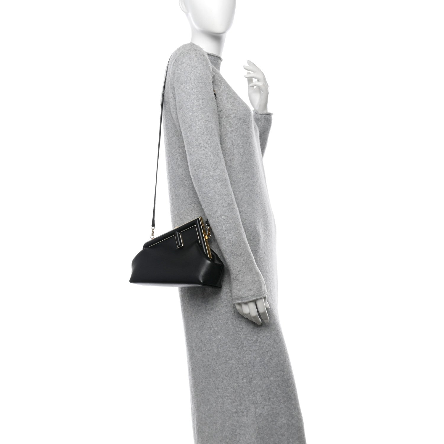 Fendi Shiny Nappa Small Fendi First Black 2 of 10