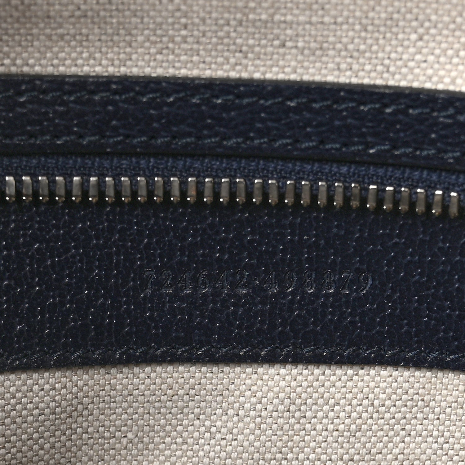 Gucci Textured Dollar Calfskin Web Medium Savoy Duffle Bag Black 6 of 11