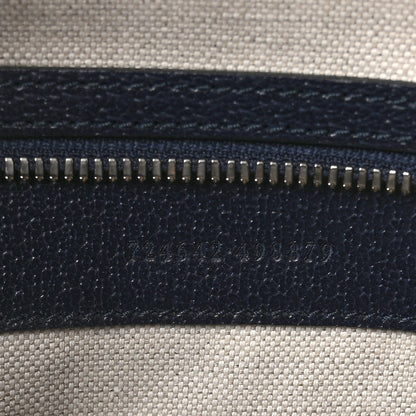 Gucci Textured Dollar Calfskin Web Medium Savoy Duffle Bag Black 6 of 11