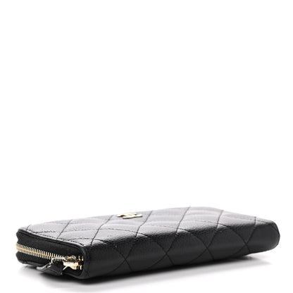 Chanel Caviar Quilted Medium Zip Around Wallet Black 4 of 13