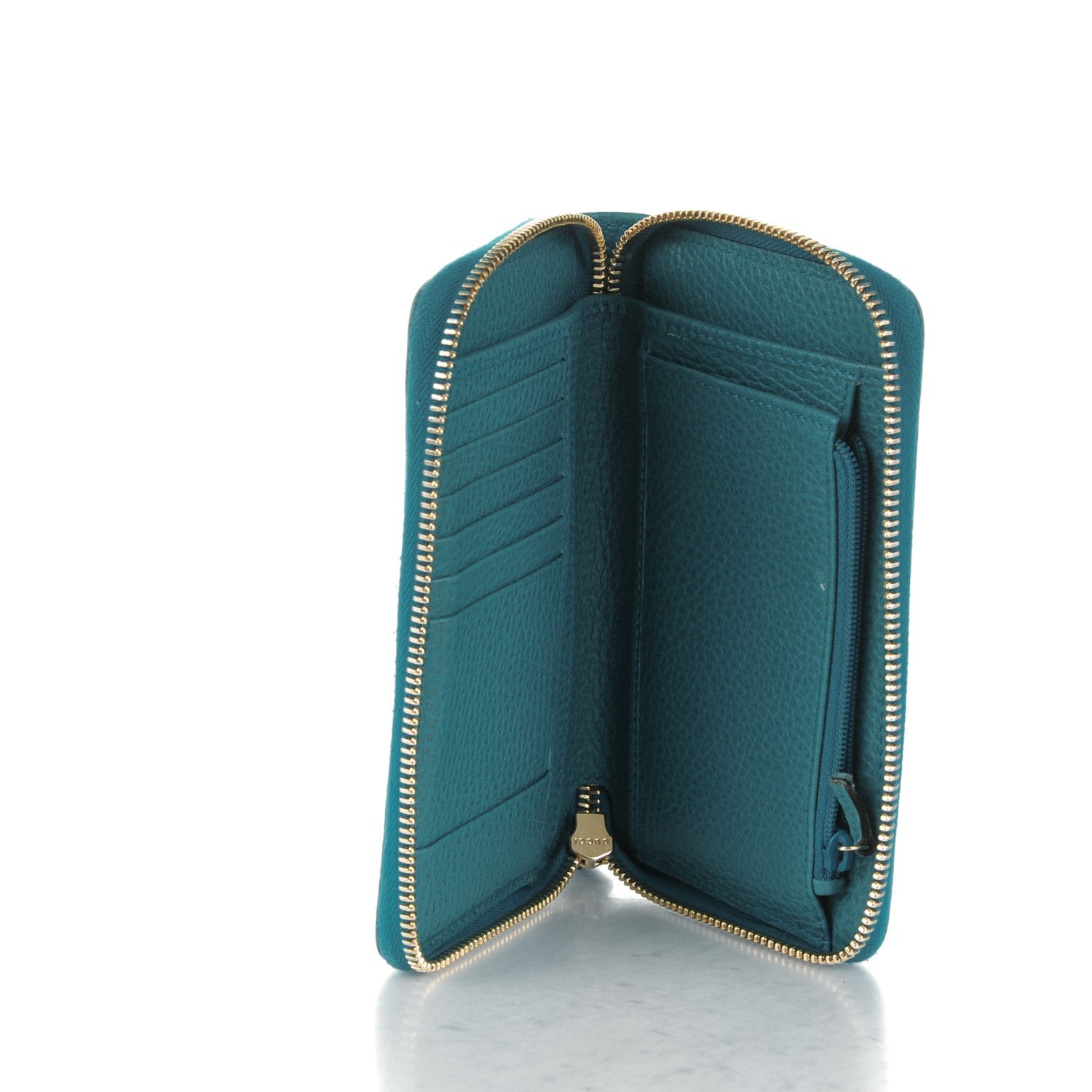 Gucci Dollar Calfskin Medium Swing Zip Around Wallet Deep Cobalt 5 of 8