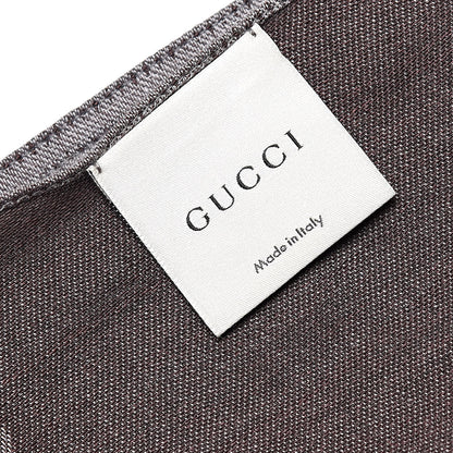 Gucci Wool Silk GG Monogram GGNat Scarf Rope Dark Brown 4 of 5