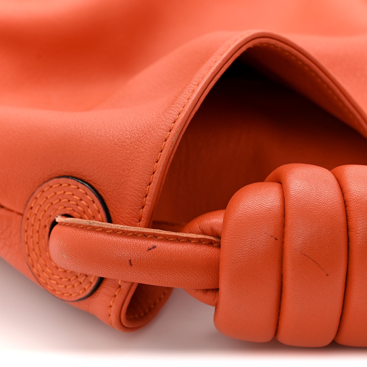 Loewe Calfskin Small Flamenco Knot Hobo Orange 1777270 – FASHIONPHILE