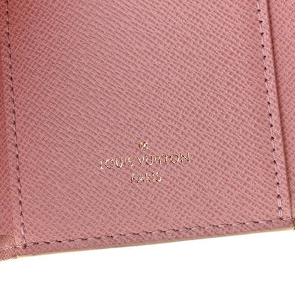 Louis Vuitton Damier Azur Victorine Wallet Rose Ballerine 7 of 9
