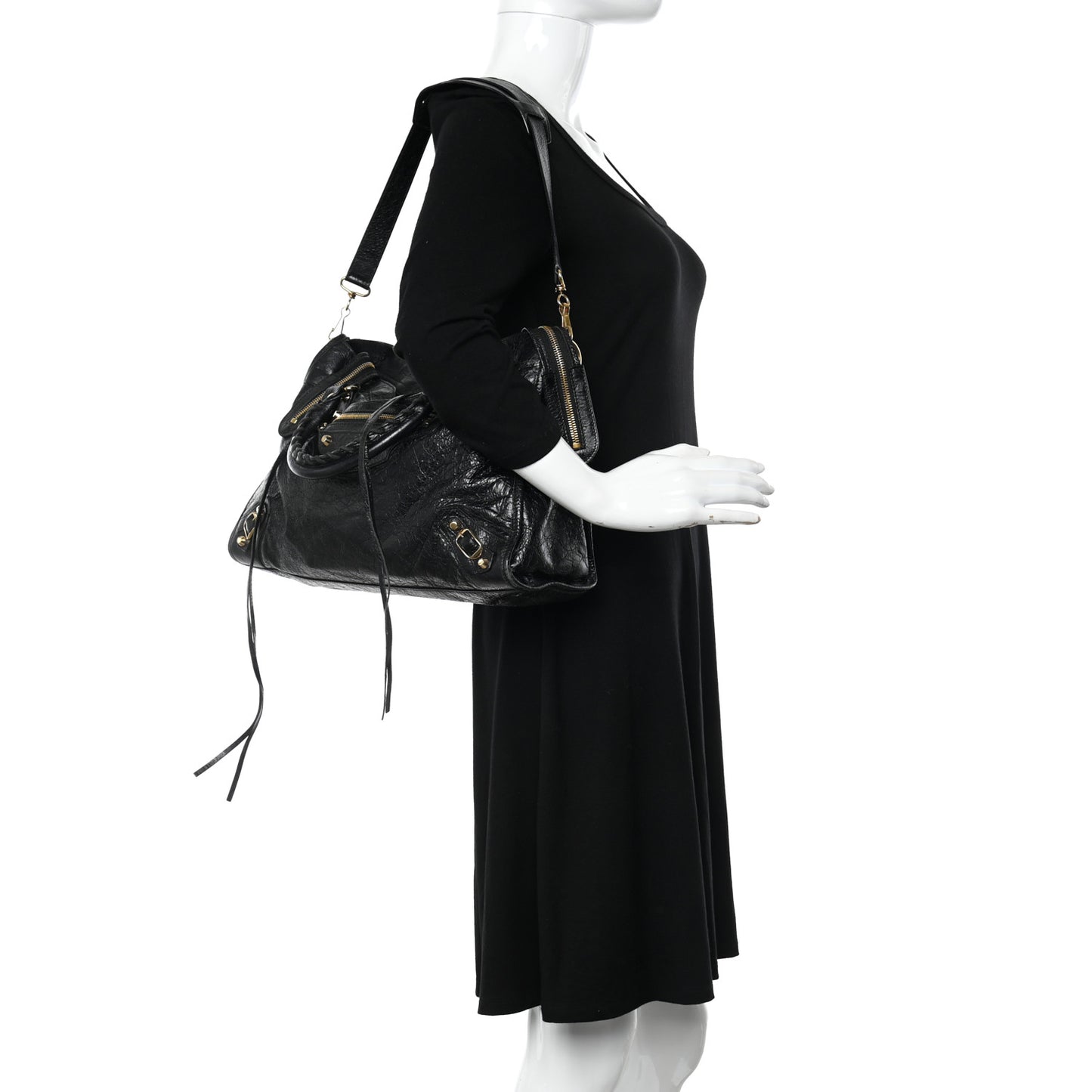 Agneau Classic Gold Hardware S City Black