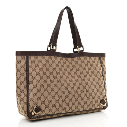 Gucci Monogram Large Abbey Tote Dark Brown 3 of 12