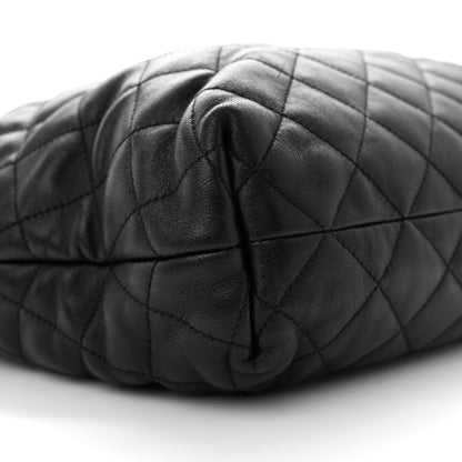 Saint Laurent Lambskin Quilted Maxi Icare Shopping Tote Black 9 of 10