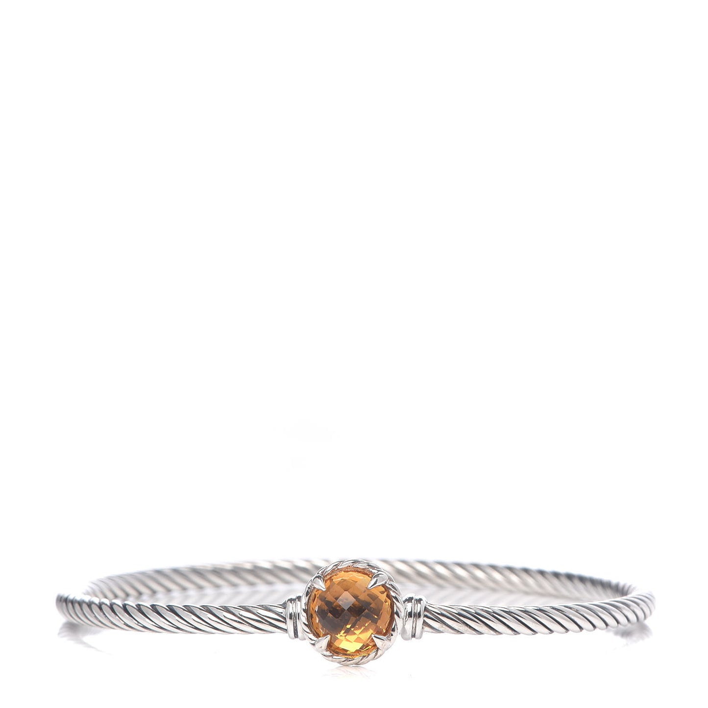 Sterling Silver Citrine 3mm Chatelaine Bracelet