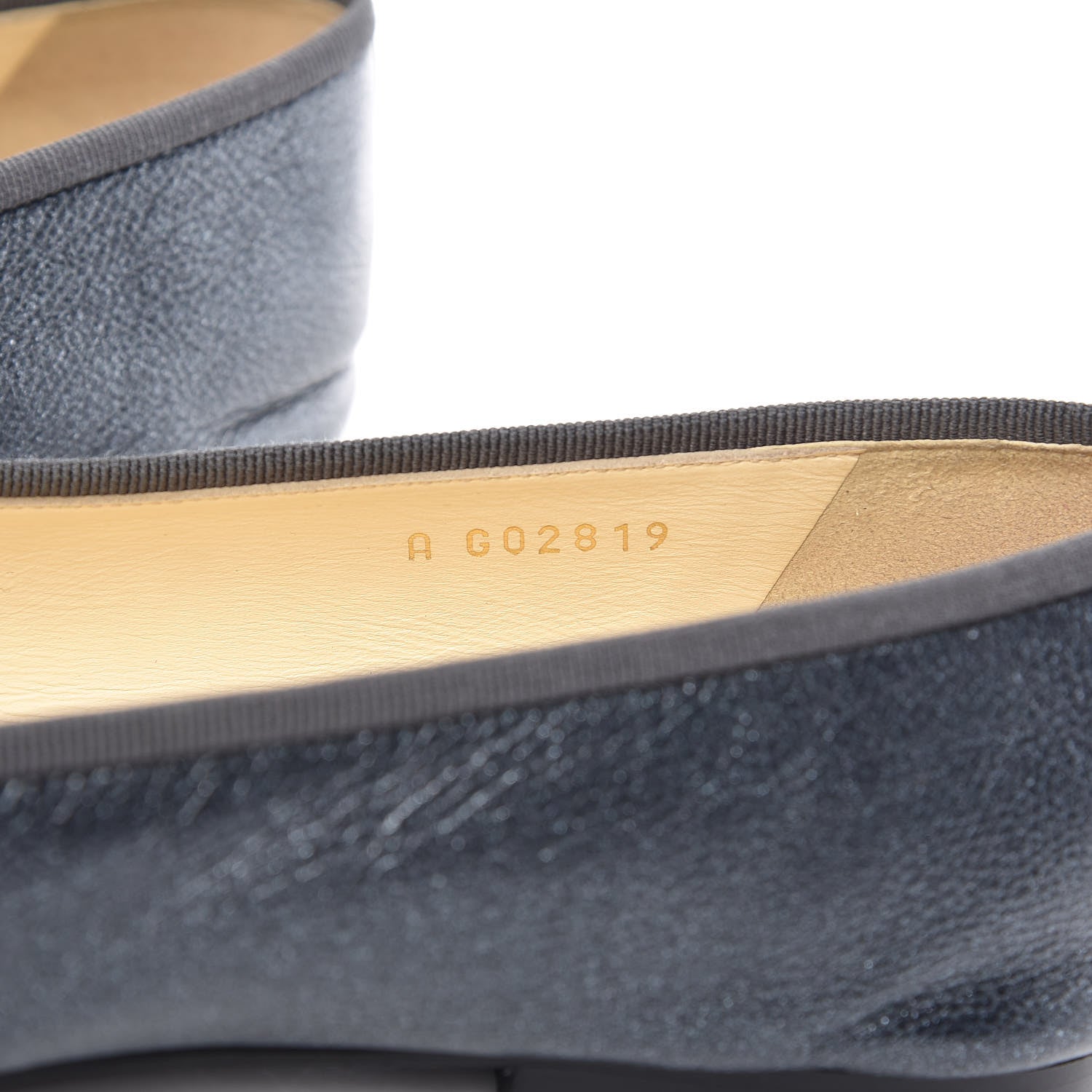 Chanel Metallic Calfskin Cap Toe CC Ballerina Flats 38.5 Silver 6 of 18