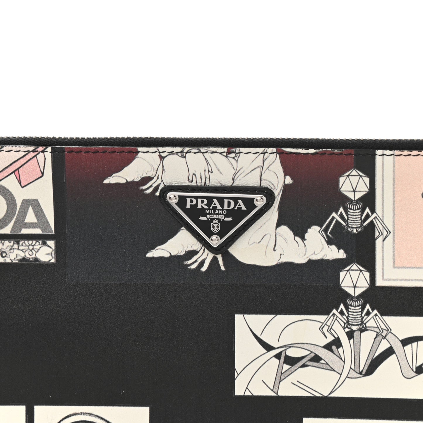 X JAMES JEAN Vitello DNA Clutch Black