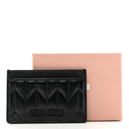 Miu Miu Vitello Shine Trapu Card Holder Black 8 of 8