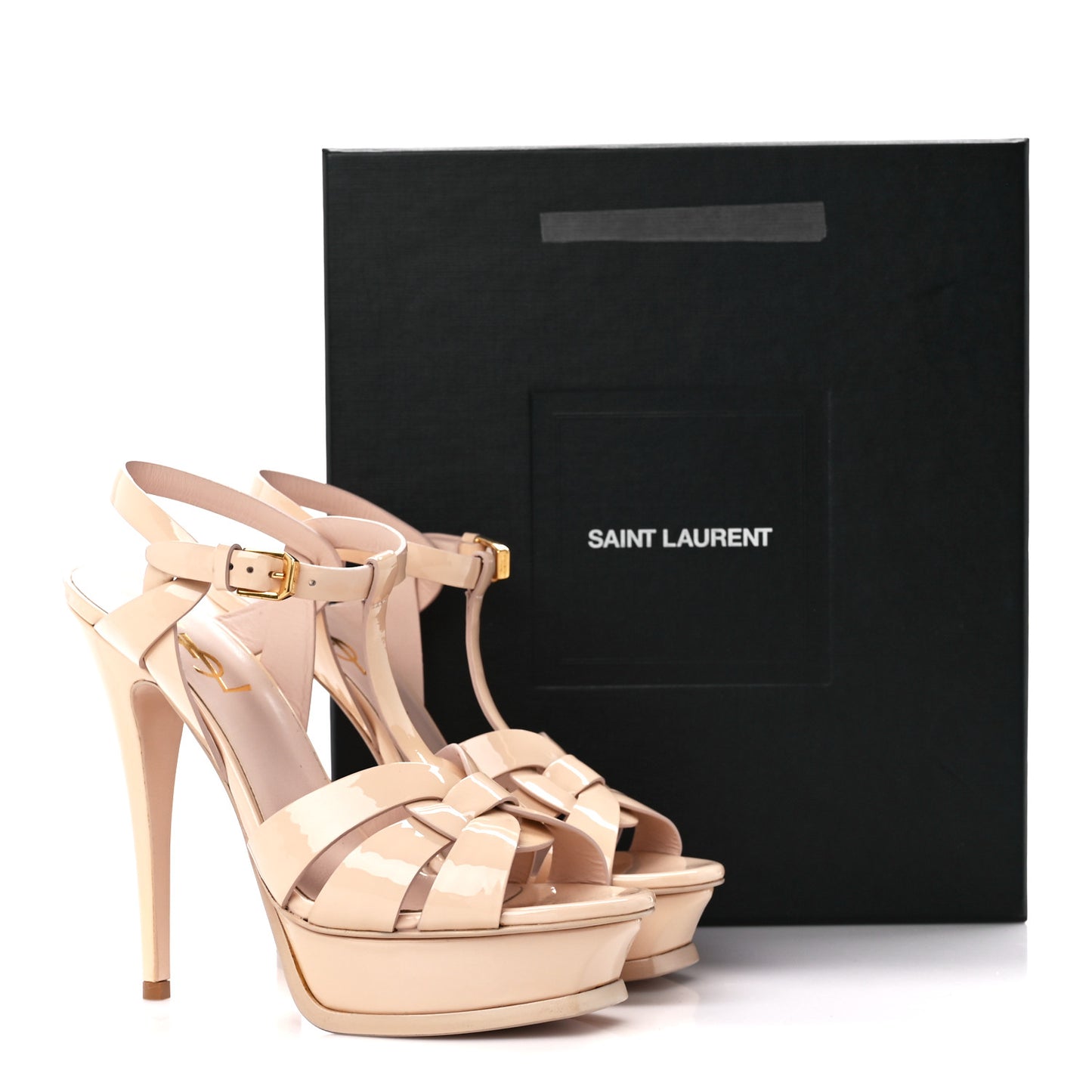 Patent Tribute 105 Platform Sandals 37.5 Pale Pink